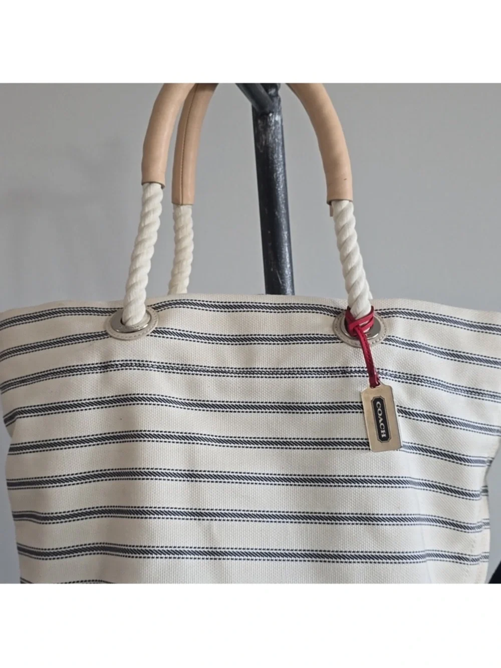 Coach x Saint James Legacy Striped Canvas Weekender Tote Bag - Picture 3 of 15